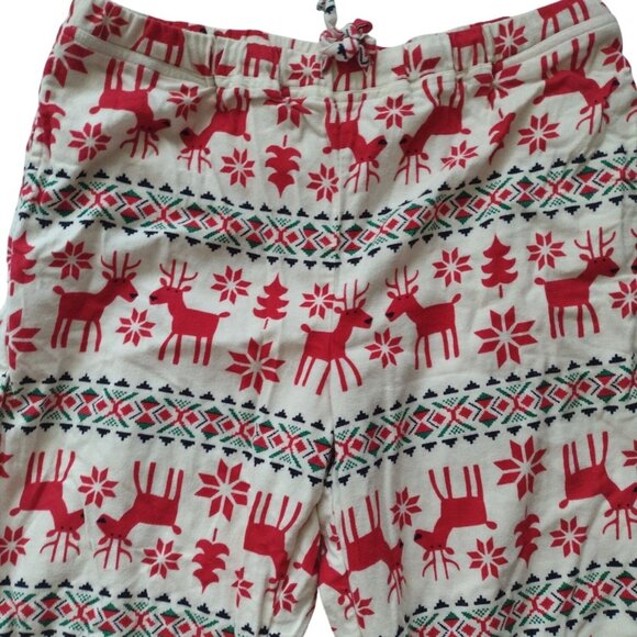 Hanna Andersson Adults Reindeer Flannel Pajama Pants M 100% Cotton Flannel PJs - Picture 5 of 8